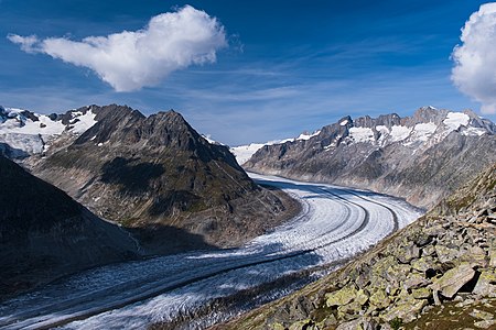 Le glacier d'Aletsch.