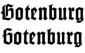 Schriftmuster Gotenburg(Garnitur A und B)