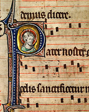 Musical notation from a Catholic Missal, c. 1310-1320 Head of Christ1.jpg
