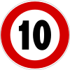 Italian traffic signs - limite di velocità 10