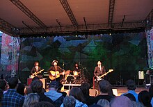 The band performing at Bumbershoot in Seattle, Washington on August 31, 2008. Jakob Dylan Bumbershoot (2822067305).jpg