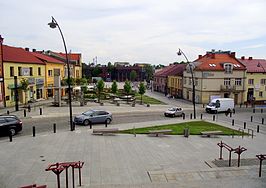 Het marktplein in Jaworzno