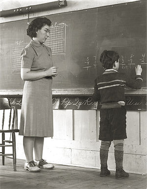 A new Landaff teacher in the 1940s watches as ...