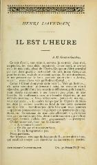 Henri Lavedan, Il est l’heure, 1888    