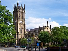 Leeds Minster has been designated a Grade I listed building by Historic England. Leeds Parish Church.jpg