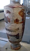 供人瞻仰（Prothesis），雅典風格多色裝飾的細頸有柄裝飾瓶（第五型），來自阿洛佩克（英语：Alopece），由大型細頸有柄裝飾瓶畫會在公元前5世紀晚期製作