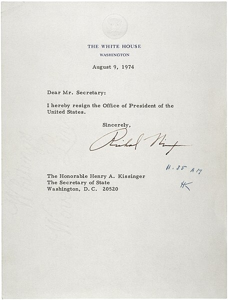 456px Letter of Resignation of Richard M Nixon2C 1974