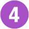 4 als weiße Ziffer in violett gefülltem Kreis