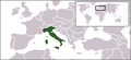 Italy's location in the world