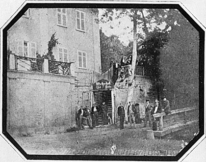 Germanen vor der Eifertei in Tübingen (Foto von Louis Aickelin 1855)