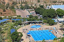 A swimming pool in the Israeli settlement of Ma'ale Adumim, West Bank Ma'ale adumim 02.JPG