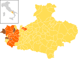 Comunità montana Partenio - Vallo di Lauro – Mappa