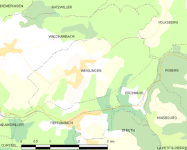 Mapa obce Weislingen