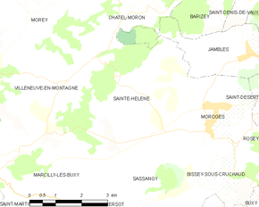 Poziția localității Sainte-Hélène