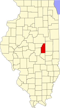 map of Illinois highlighting Piatt County