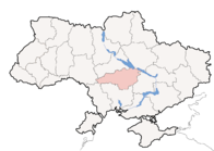 Кировоградская область на карте Украины