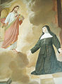 نقاشی نشان‌دهنده آشکار شدن قلب مقدس به قدیس مارگارت مری آلاکوک