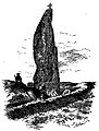 Le menhir de Pontusval (dessin de Valérie Vattier d'Ambroyse, vers 1891).