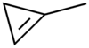 Formula scheletrica dell’1-Metilciclopropene