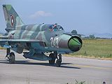 MiG-21 duwéne Angkatan Udara Bulgaria