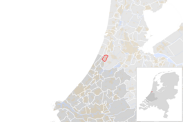 Locatie van de gemeente Hillegom (gemeentegrenzen CBS 2016)
