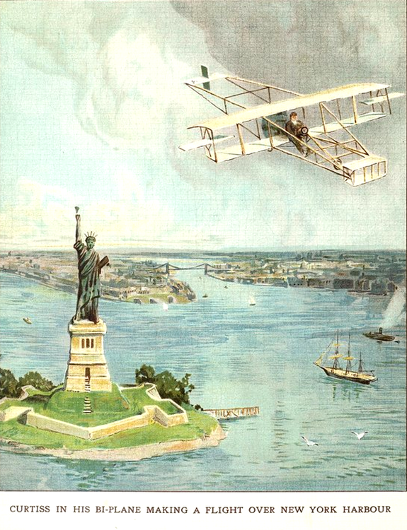 Le port de New York et la statue de la Liberté en 1900