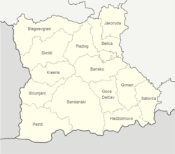 Obština Satovča na mapě