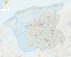 Positiekaartje van Friesland