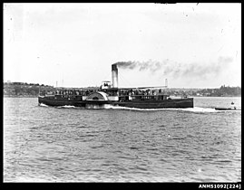steaming towards Manly, 1890s