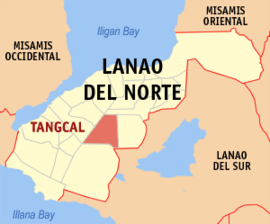 Tangcal na Lanao do Norte Coordenadas : 8°N, 124°E