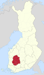 Пирканмаа на карте Финляндии