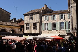 Le marché d'Issigeac.