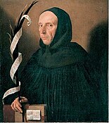 Portret van een Dominicaan als Girolamo Savonarola
