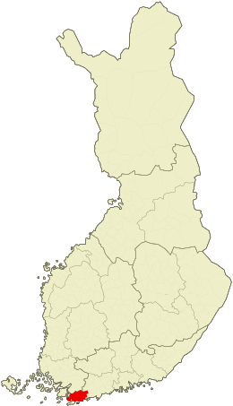Kaart met de locatie van Raasepori