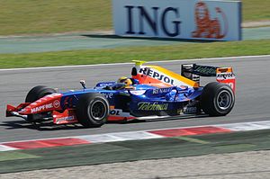 Racing Engineeringin Giorgio Pantano Espanjan GP:ssä 2008.