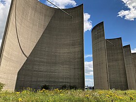 Die großen halbrunden Betonschalen des Südteils