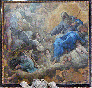 "Arcanjo Gabriel e Deus Pai", em Sant'Andrea della Valle