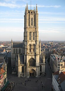 St Bavo's Cathedral, Ghent Sint-Baafskathedraal (St. Bavo's Cathedral) Ghent Belgium October.jpg