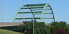 South Sioux City, Nebraska Veterans Bridge from Nebr 2.JPG