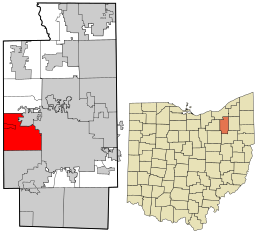 Location in Summit County and the state of Ohio.