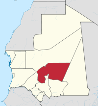 Розташування регіону на мапі Мавританії