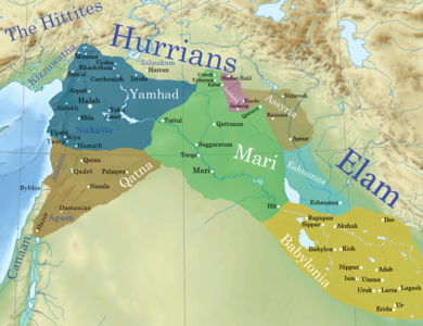 Накануне завоеваний Шамши-Адада I. Сирийские и месопотамские царства, включая территорию независимого Ашшура при Эришуме II. Около 1810 до н. э.