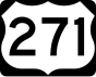 U.S. Route 271 marker