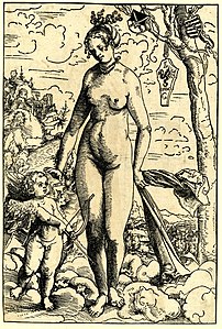 Venus y Cupido, xilografía; 1508-09.