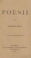 Volum de poesia pròpia de Veronica Micle (1887)