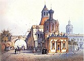 Ворота и церковь Владимирской Божией Матери, 1852