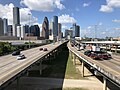 Southbound I-45 entrando no centro de Houston