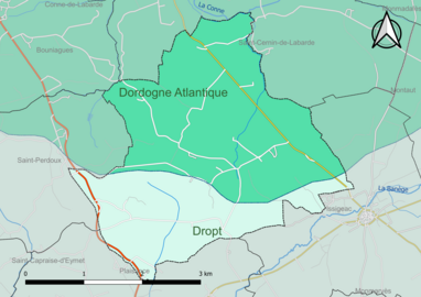 Carte en couleur présentant le(s) SAGE couvrant le territoire communal