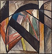 Albert Gleizes, 1915, Brooklyn Bridge (Pont de Brooklyn), oil and gouache on canvas, 102 x 102 cm, Solomon R. Guggenheim Museum, New York