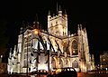 Abbey in Bath bei Nacht